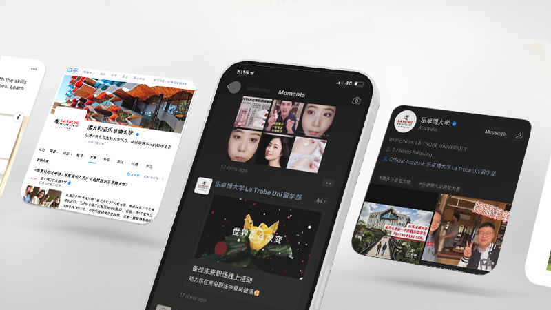 An integrated above and below the line marketing strategy for Latrobe University in China. Comprehensive paid, SEM, social management, event management and PR communications