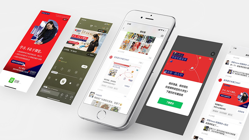 A vast global mindset for RMIT International Branding and lead gen campaigns across multiple international regions including China, India, Indonesia, Singapore, LATAM and more. Customised and localised tactics including paid social, display, OOH, localised influencer collab, etc.